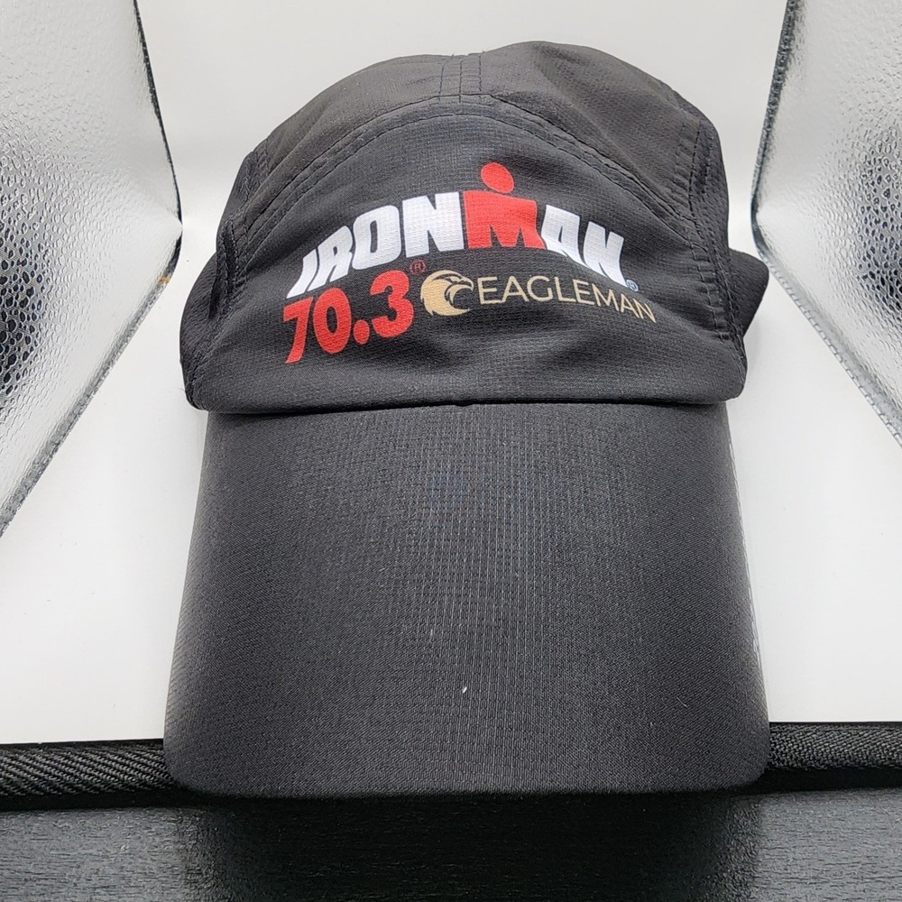 Boco Gear Ironman 70.3 Eagleman Hat Mens OSFM Black 2022 Finisher Running Cap